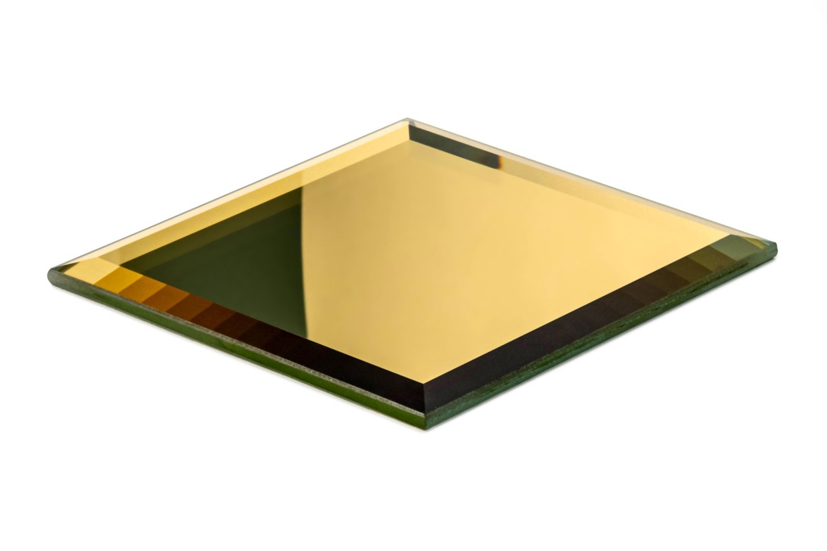 Płytka szklana lustrzana złota SQUARE MIRROR GOLD 15X15