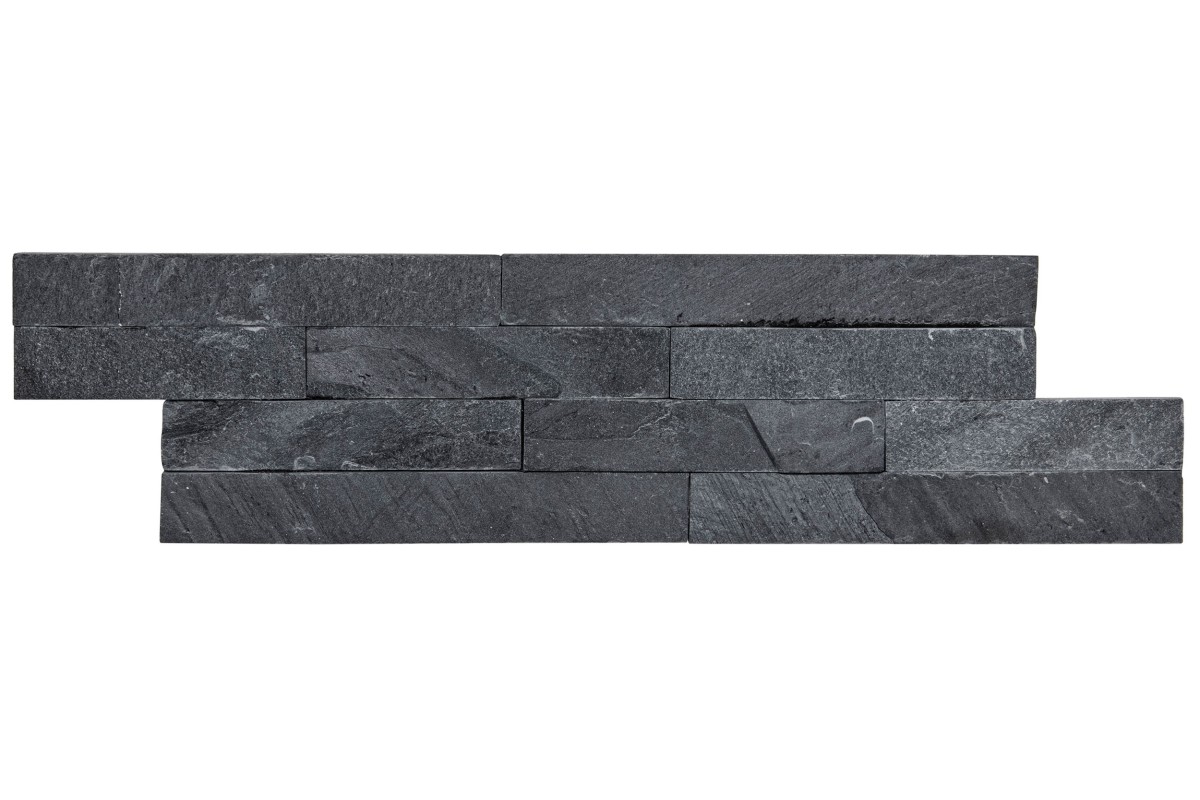 Kamień naturalny elewacyjny SLATE BLACK 10x35 czarny