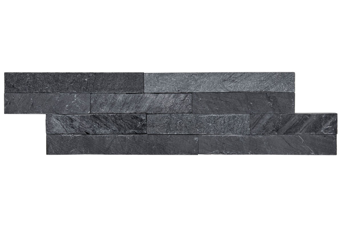 Kamień naturalny elewacyjny SLATE BLACK 10x35 czarny