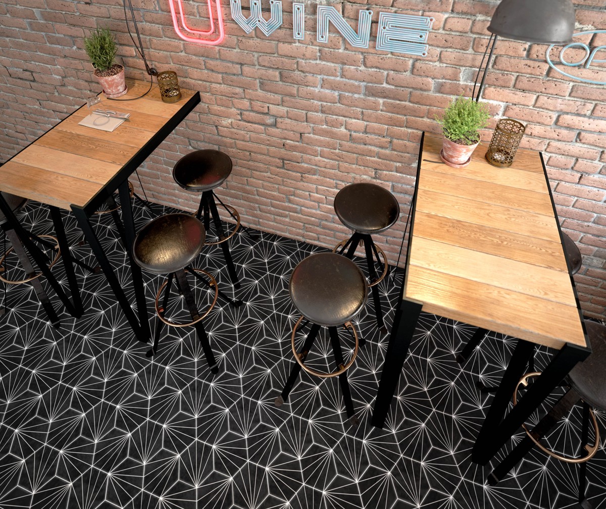 Gres Scandinavian Black Decor 15x17,3