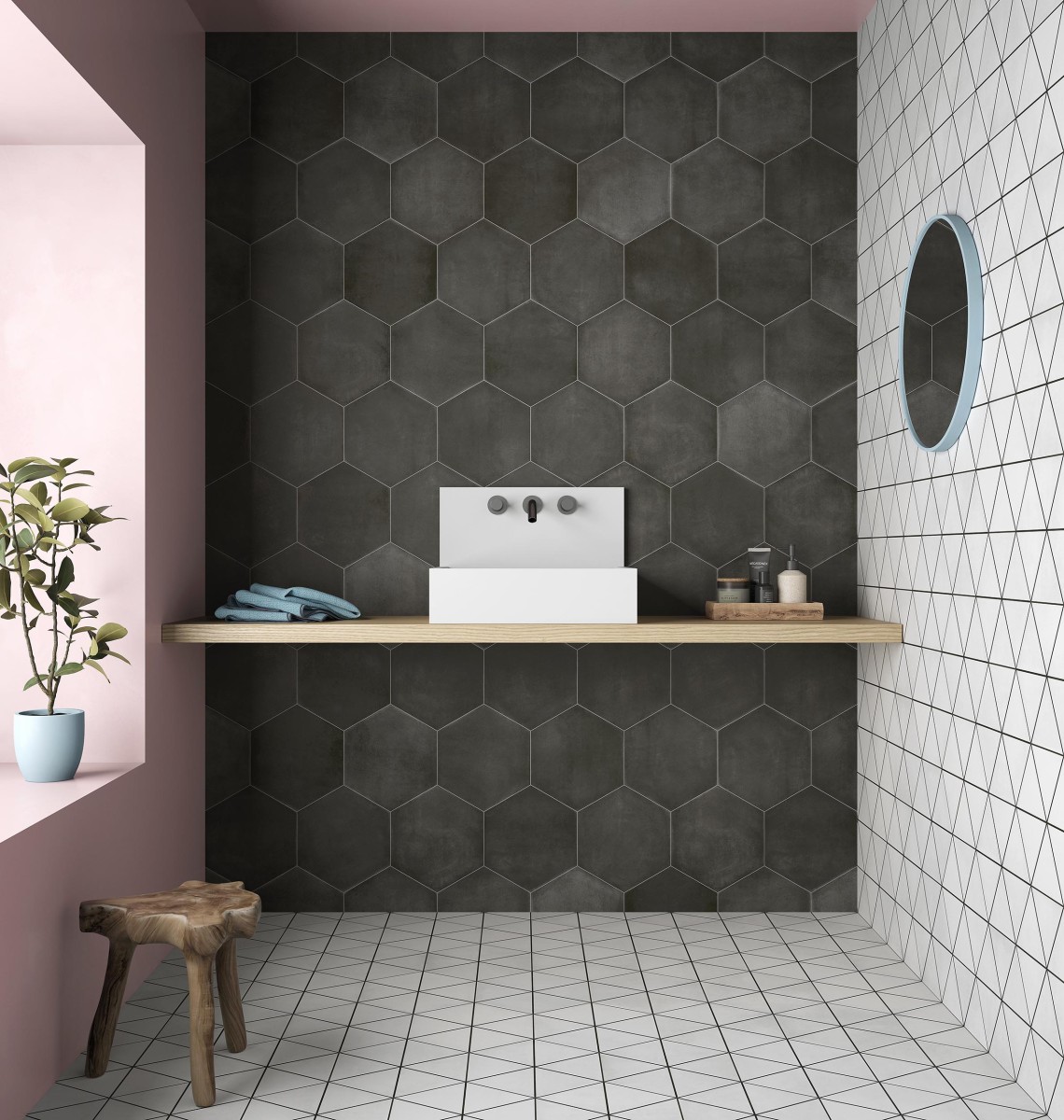 Gres CEMENTINE BLACK HEX 23x27