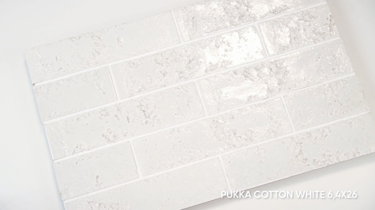 Płytka ścienna PUKKA COTTON WHITE 6,4X26