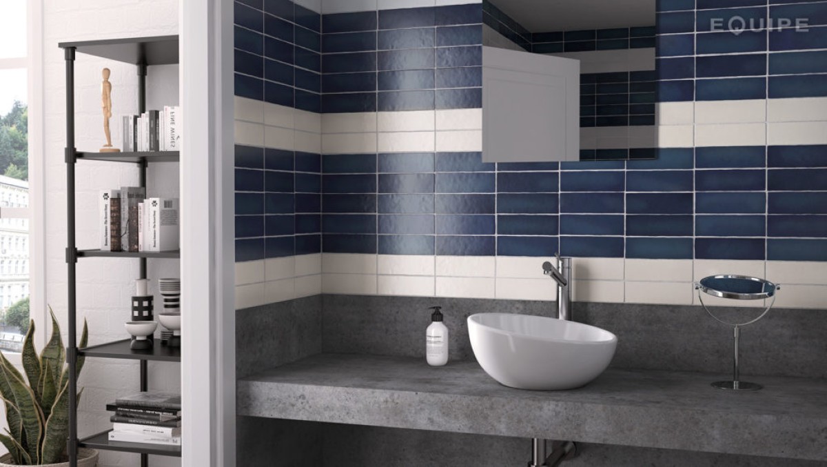 Płytka ścienna MAGMA SEA BLUE MATT 6,5x20 niebieska cegiełka mat