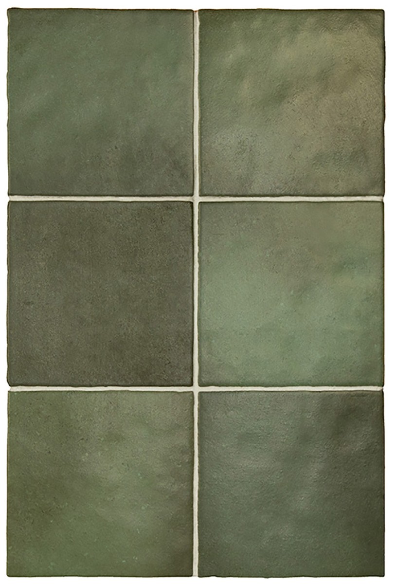 Płytka ścienna MAGMA MALACHITE MATT 13,2x13,2 zielona kwadratowa cegiełka mat