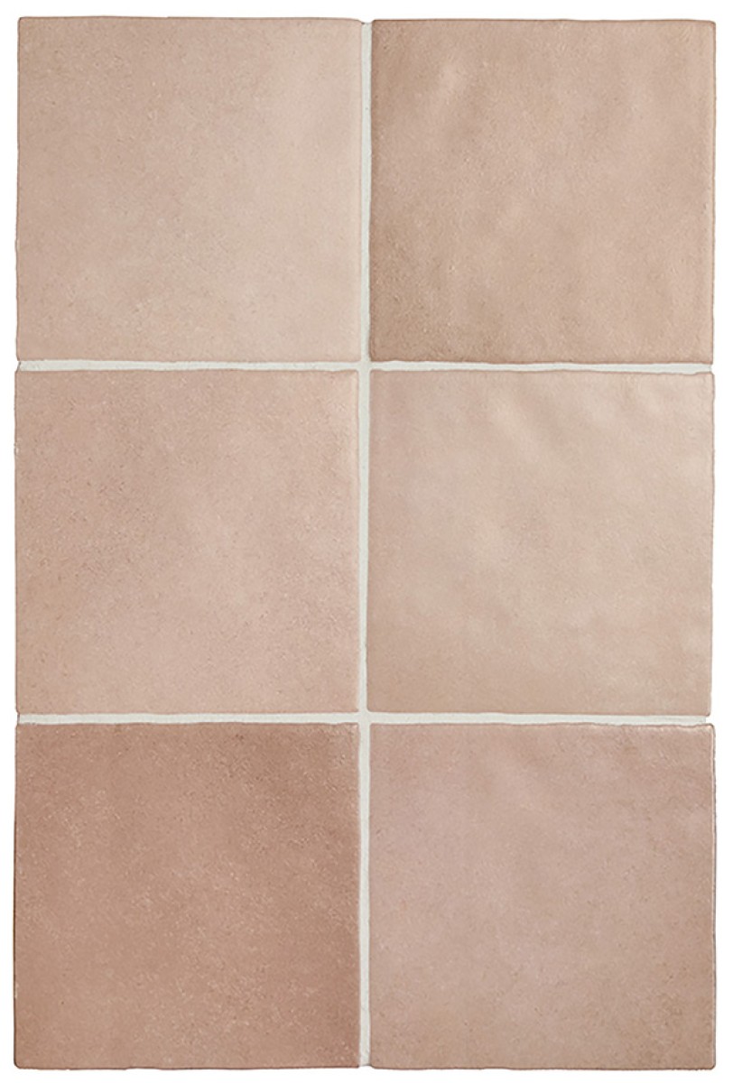 Płytka ścienna MAGMA CORAL PINK MATT 13,2x13,2 różowa kwadratowa cegiełka mat