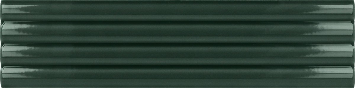 Płytka ścienna COSTA NOVA ONDA LAUREL GREEN GLOSS 5x20 strukturalna zielona cegiełka połysk