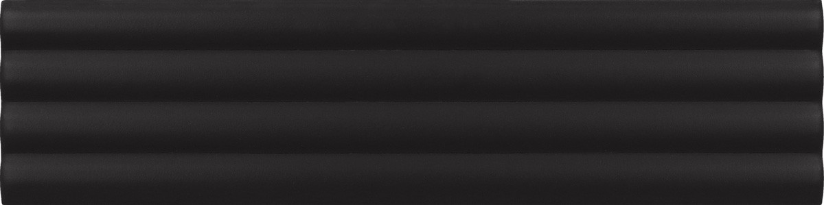 Płytka ścienna COSTA NOVA ONDA BLACK MATT 5x20 strukturalna czarna cegiełka mat
