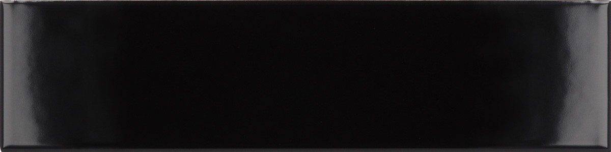 Płytka ścienna COSTA NOVA BLACK GLOSS 5x20 mała czarna cegiełka połysk