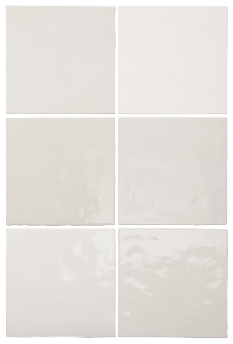 Płytka ścienna ARTISAN WHITE 13,2x13,2 biała kwadratowa cegiełka połysk