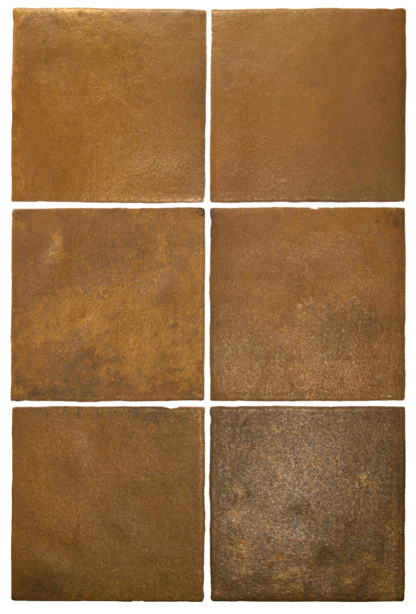 Płytka ścienna ARTISAN GOLD 13,2x13,2 złota kwadratowa cegiełka połysk