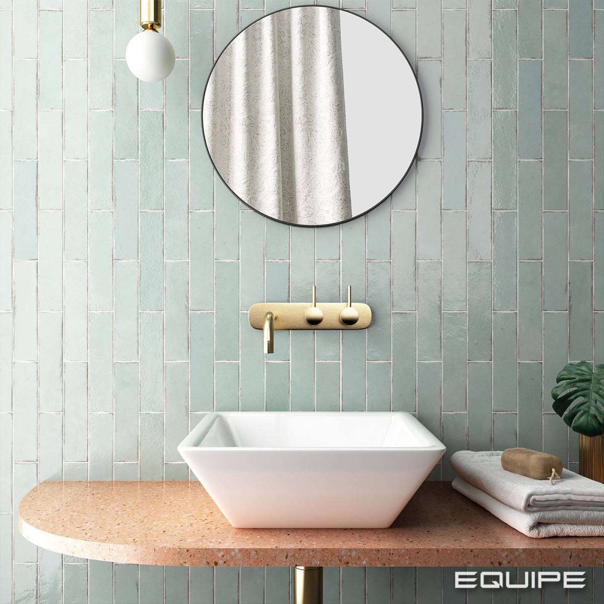Gres TRIBECA SEAGLASS Mint HIGH GLOSS 6x24,6
