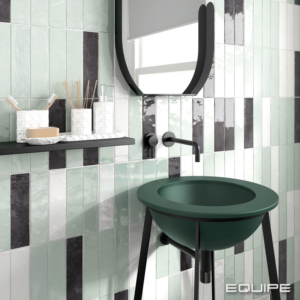 Gres TRIBECA SEAGLASS Mint HIGH GLOSS 6x24,6 (4)