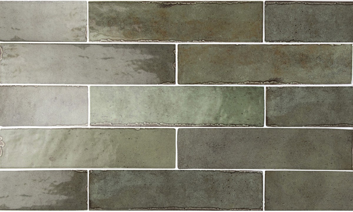 Gres TRIBECA SAGE GREEN HIGH GLOSS 6x24,6