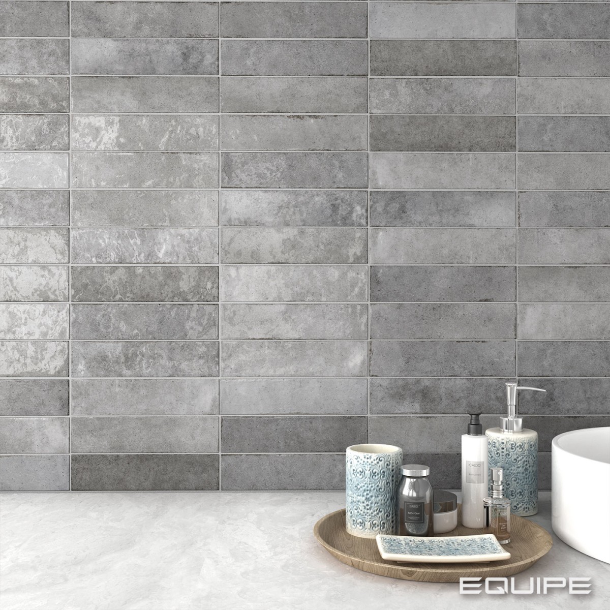 Gres TRIBECA GREY WHISPER HIGH GLOSS 6x24,6