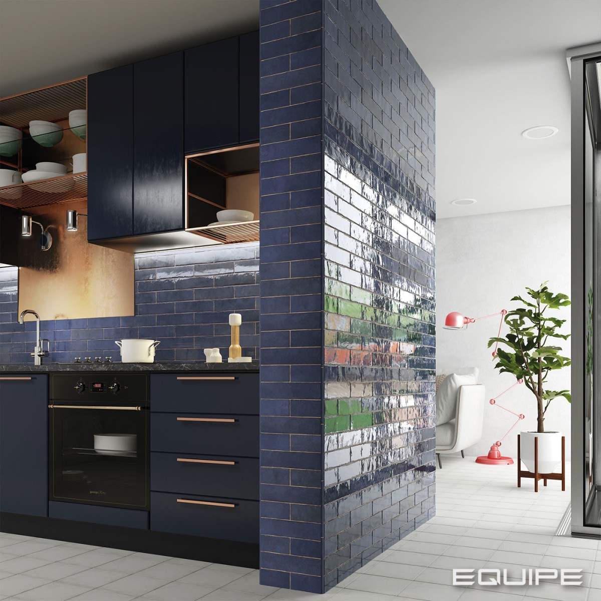 Gres TRIBECA BLUE NOTE HIGH GLOSS 6x24,6