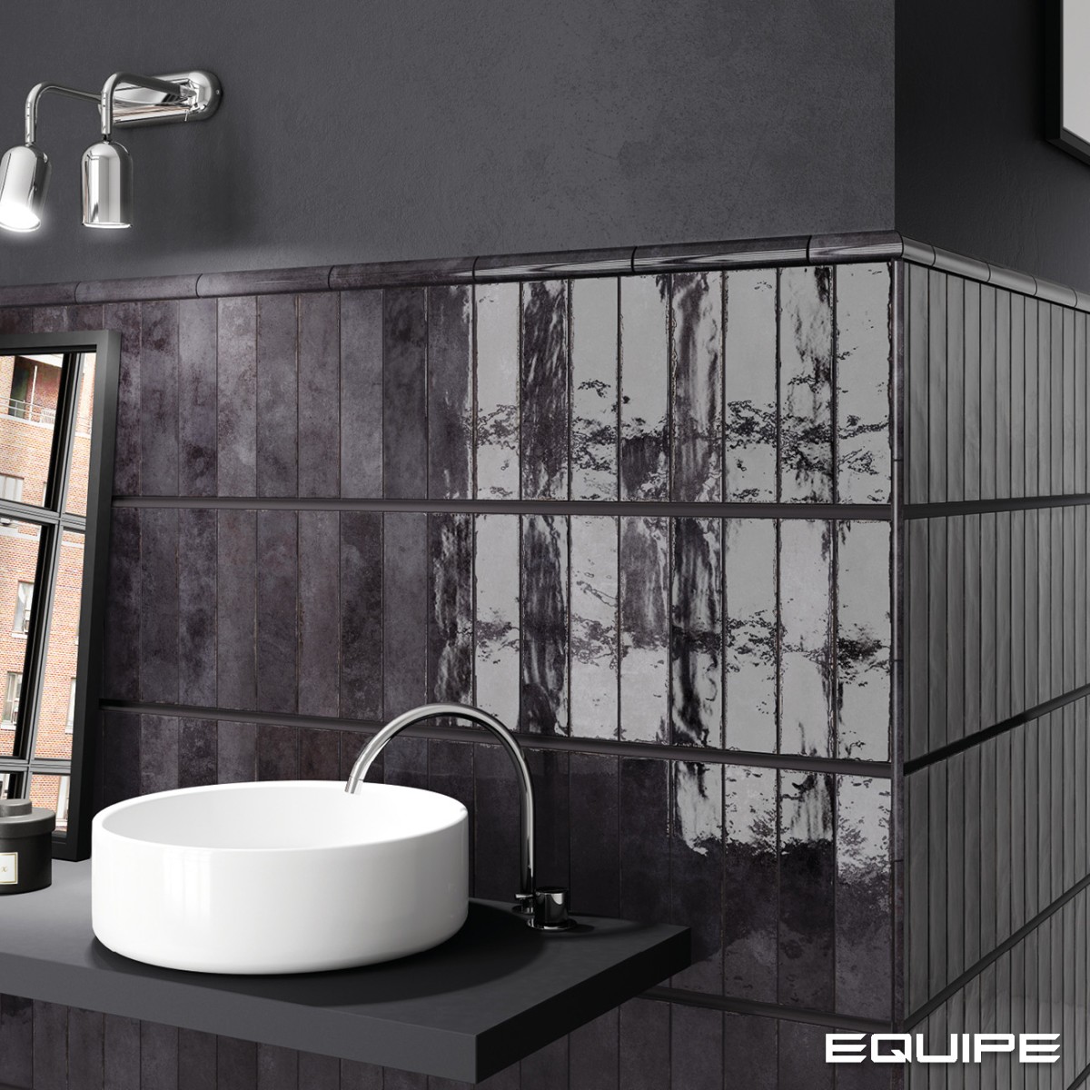 Gres TRIBECA BASALT HIGH GLOSS 6x24,6