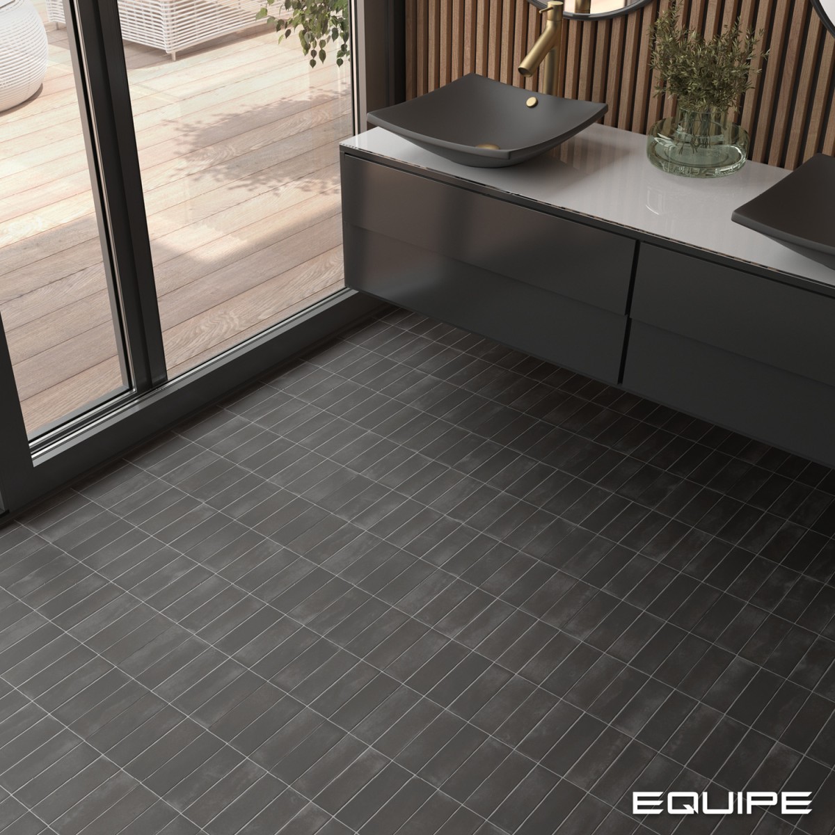 Gres COCO BLACK HUT MATT 5x15