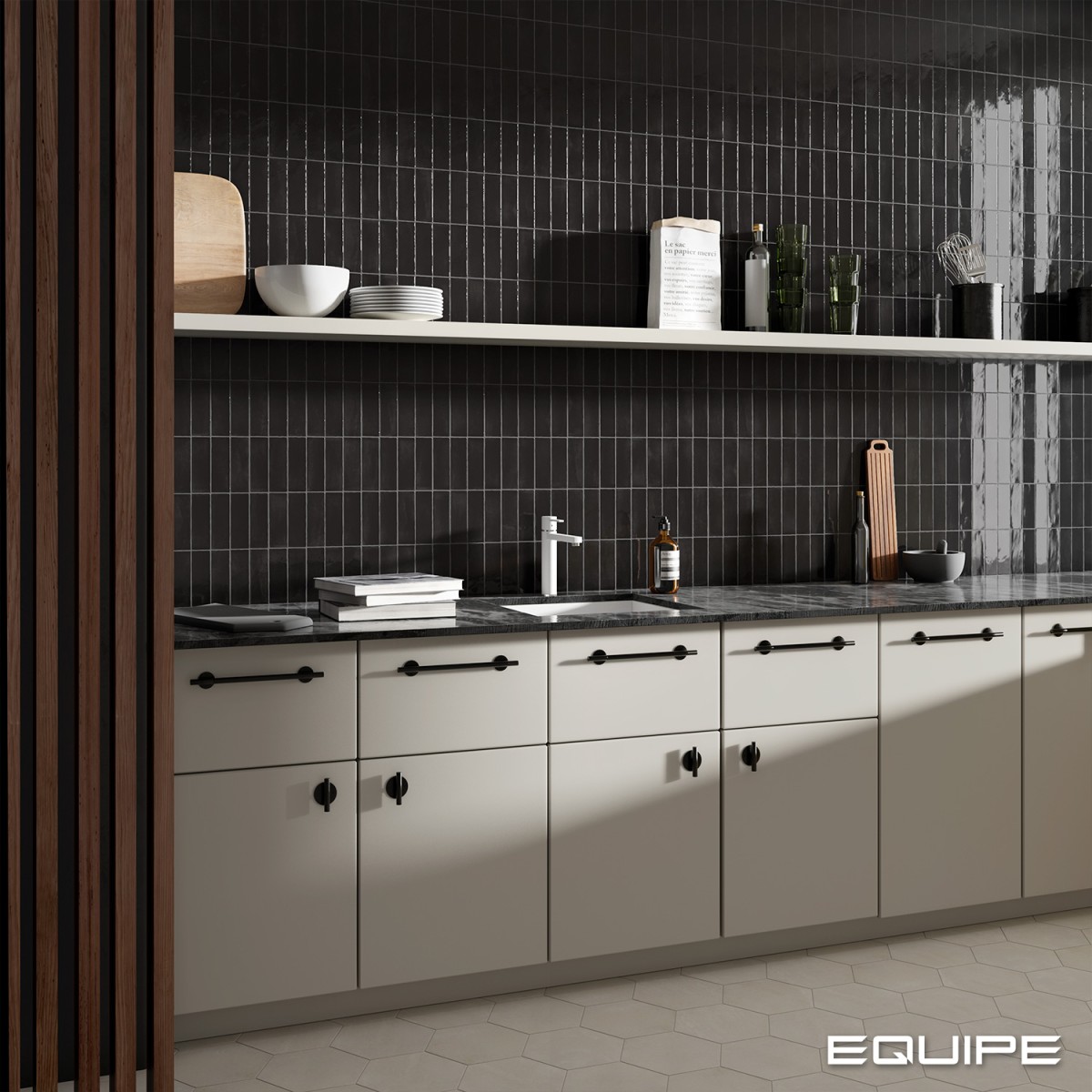 Gres COCO BLACK HUT GLOSS 5x15