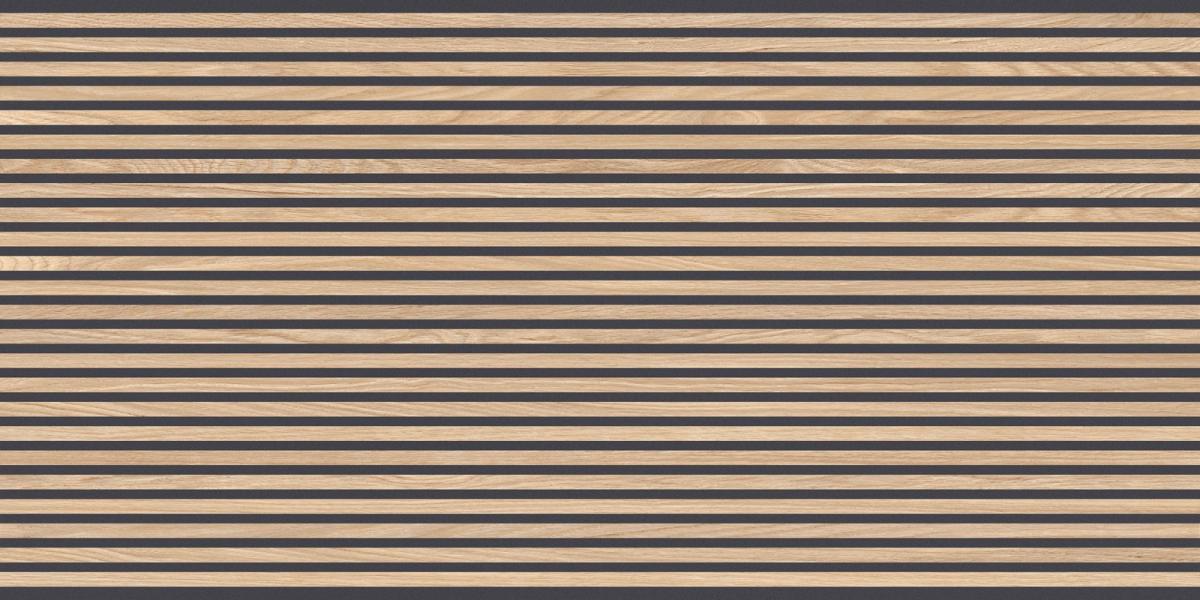 Darmowa próbka 20x30 - Gres ścienny lamele CANNE ECRU BLACK 60x120 (1)