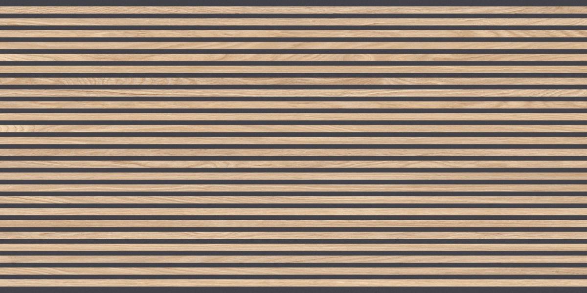 Darmowa próbka 20x30 - Gres ścienny lamele CANNE ECRU BLACK 60x120 (2)