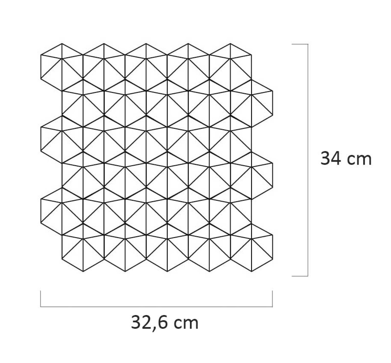 Płytka ścienna 3D HEX VERDE MIX 34x32,6