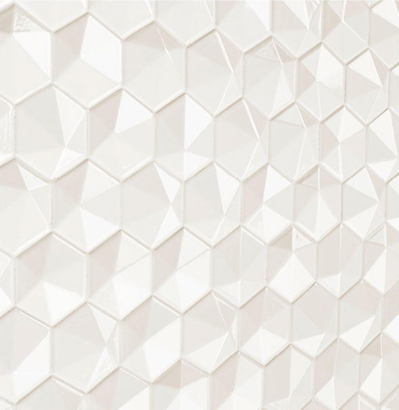 Płytka ścienna 3D HEX BIANCO 34x32,6