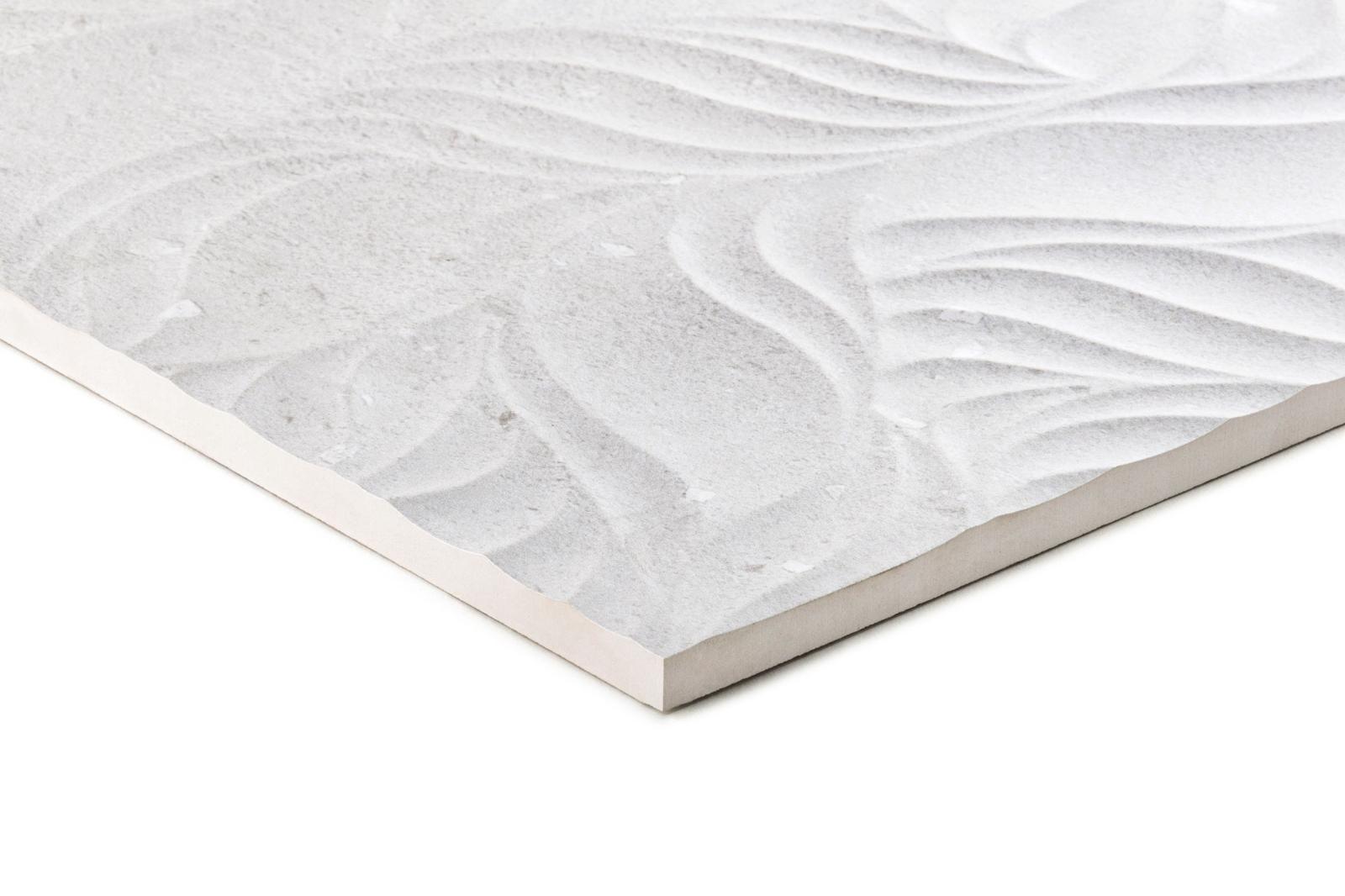 Płytka ścienna dekor LEAVES ARTECH WHITE 30x90