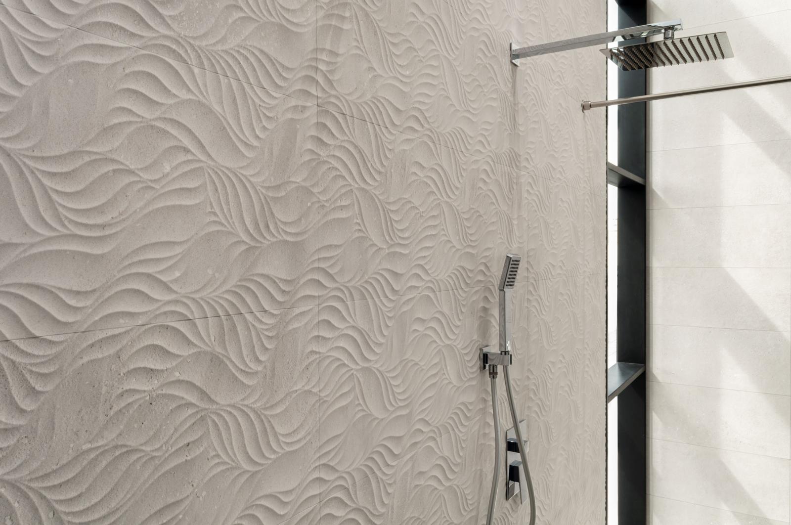 Płytka ścienna dekor LEAVES ARTECH WHITE 30x90