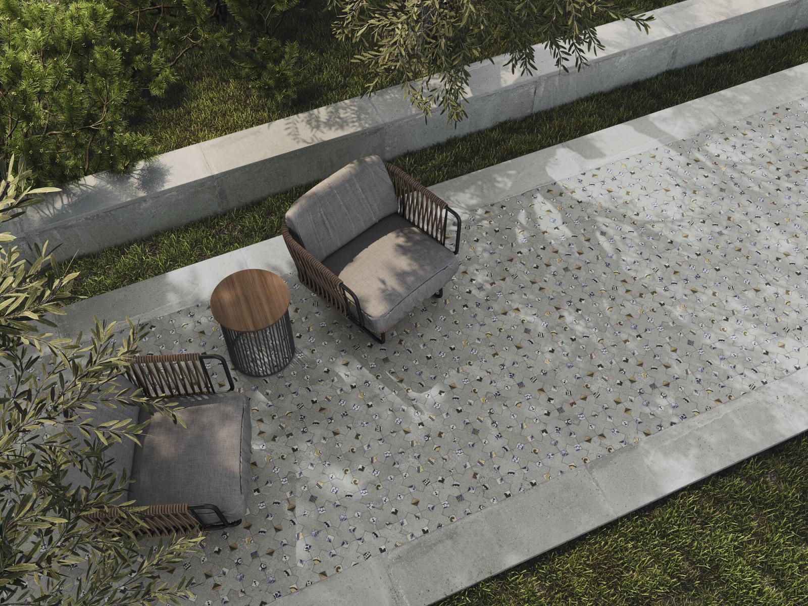 Gres ANTICO CASALE TOZZETTO NESSO MIX CENERE 3,4X3,4