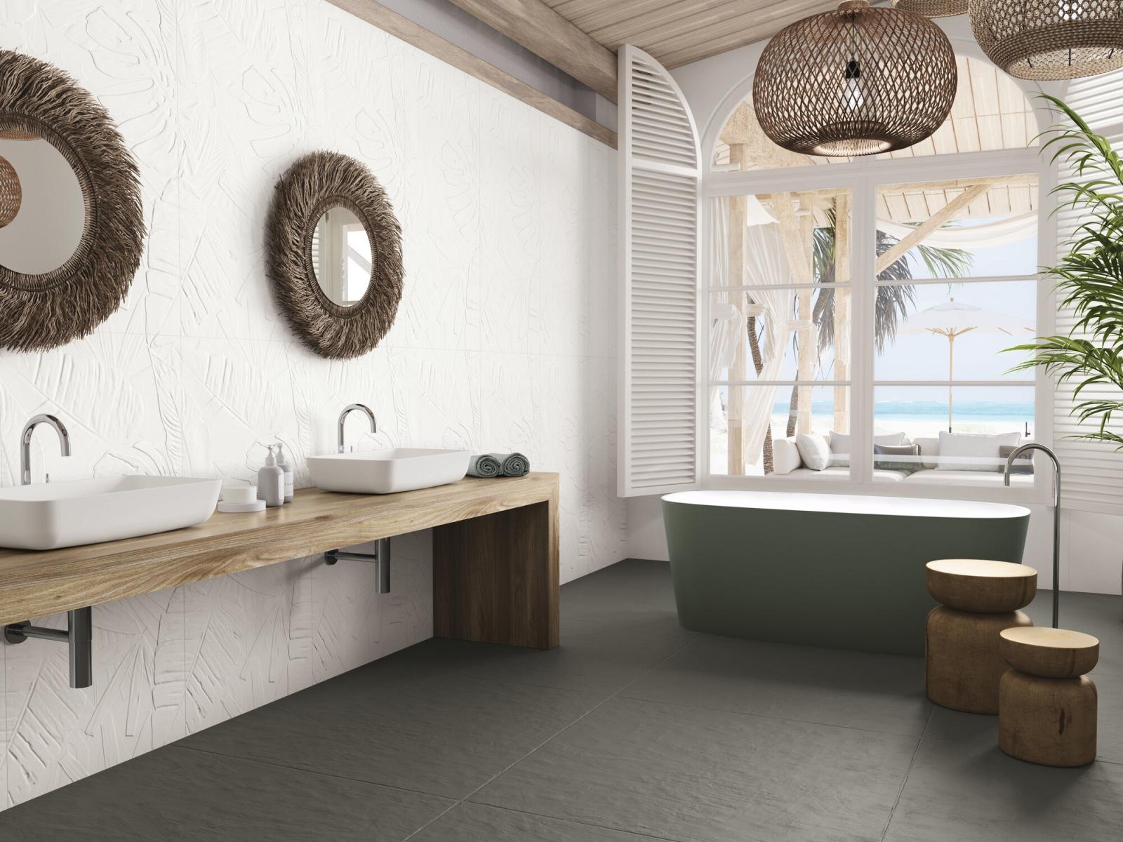 Gres A PIEDI DARK GREEN 100x100