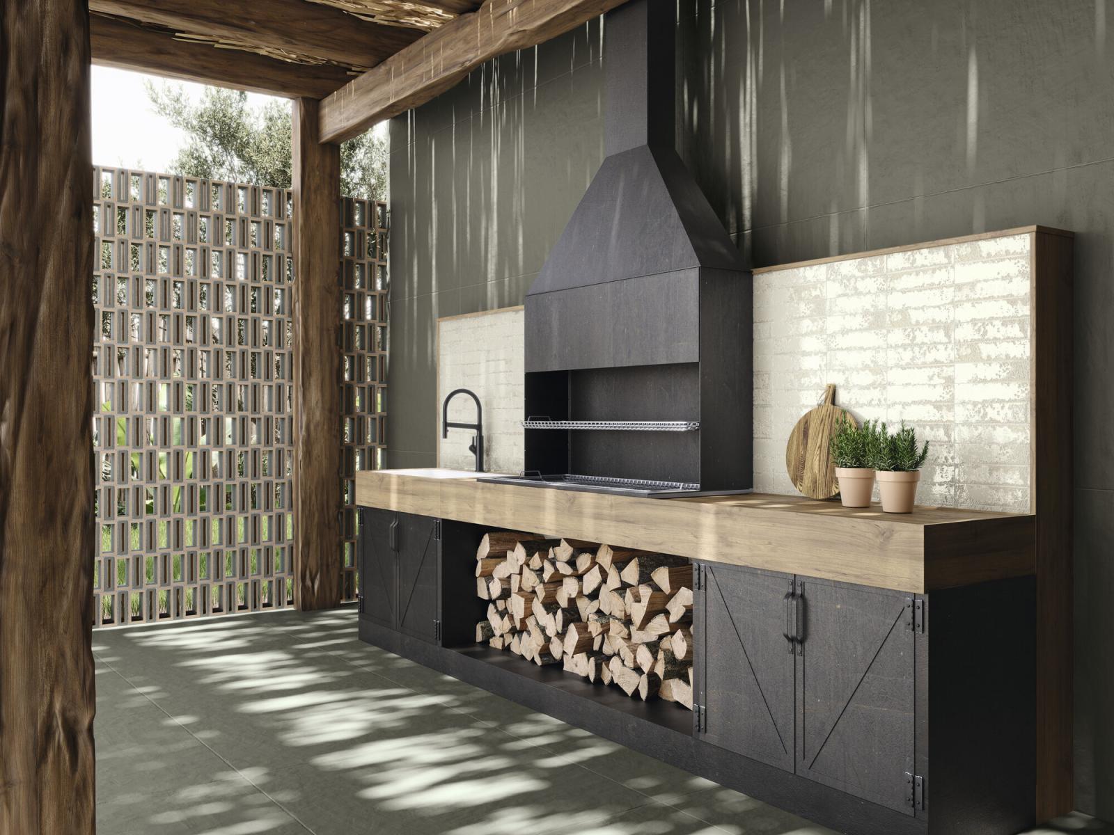 Gres A PIEDI DARK GREEN 100x100