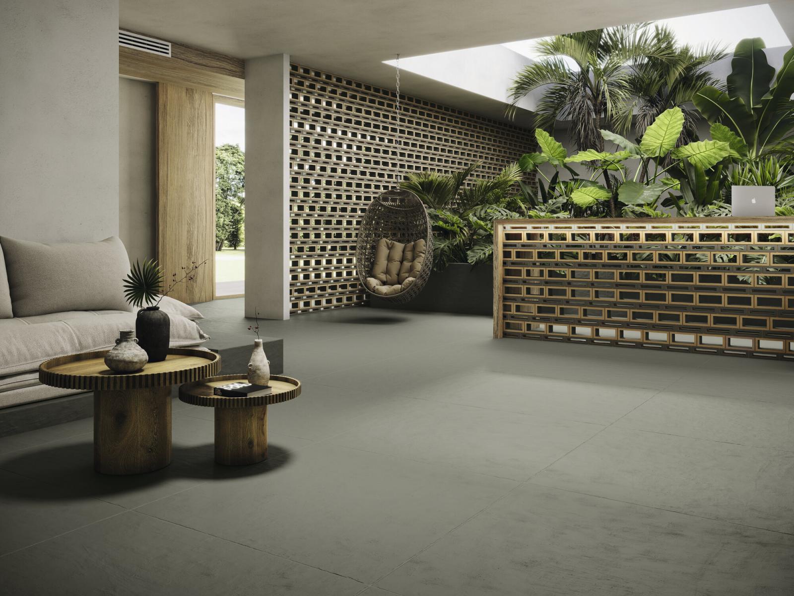 Gres A PIEDI DARK GREEN 100x100