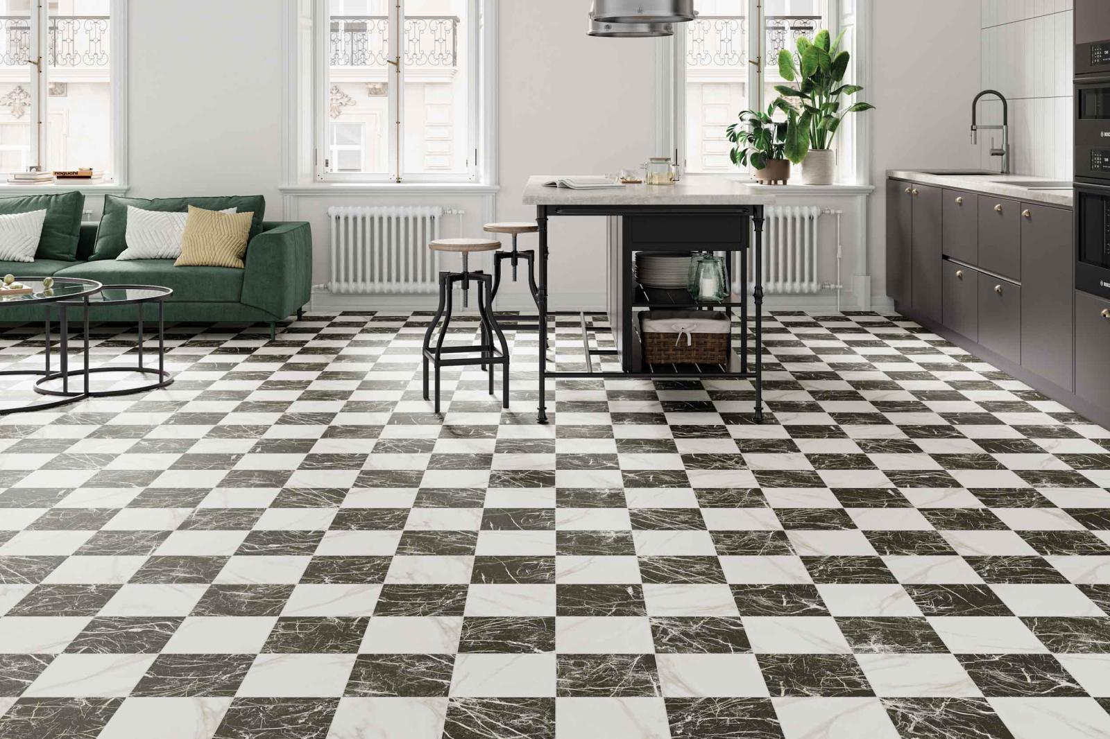 Gres CHESS MARQUINA GOLD 44x44 (2)