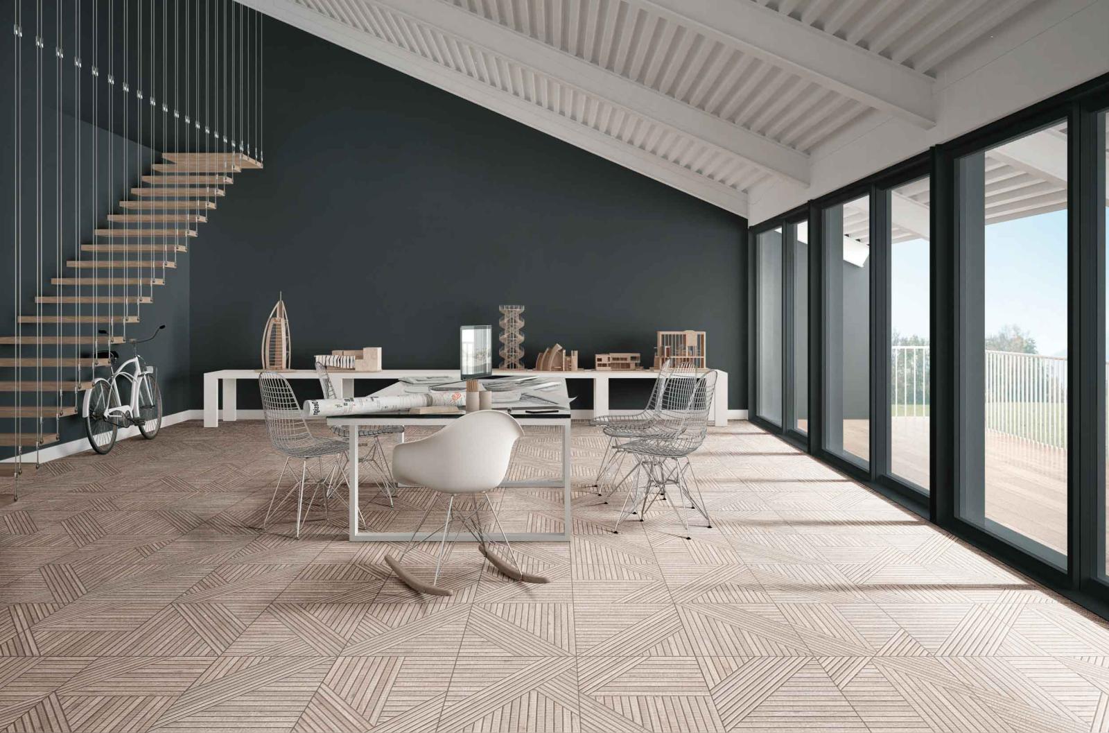 Gres TANGRAM WOOD OLIVE 44x44 (2)