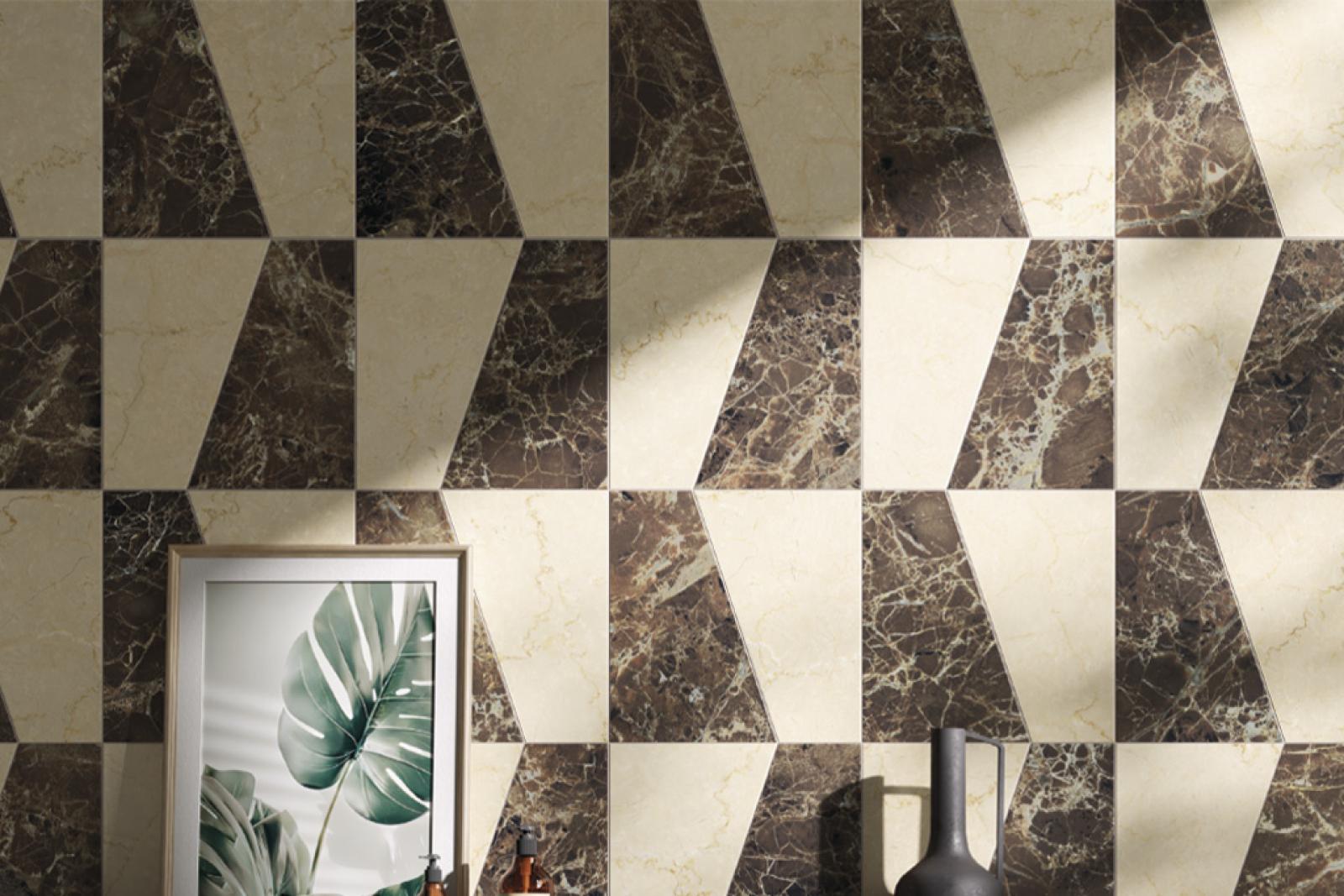 Gres MAJESTIC MOSAICO TRAPEZIO BRUNO ALICANTE / CREMA REZZATO 30x30 (3)
