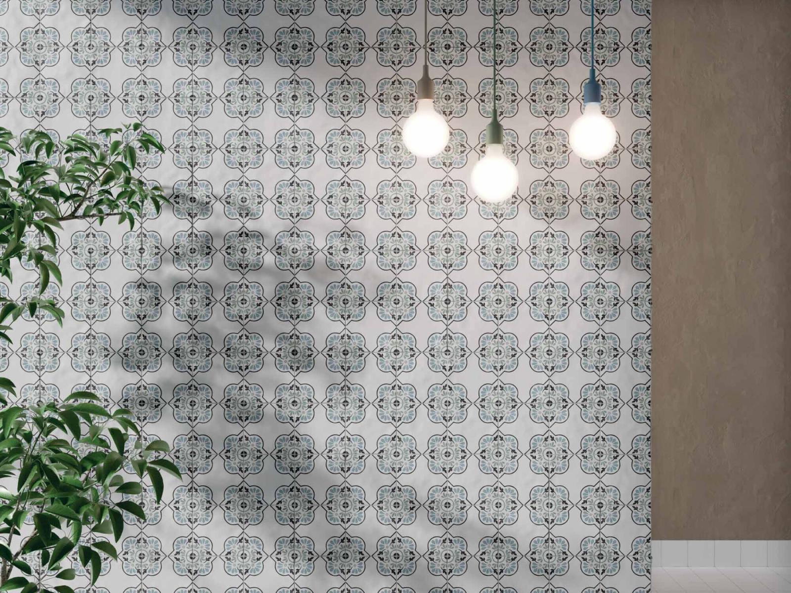 Gres TANGER BLUE PETALS 12,3x12,3