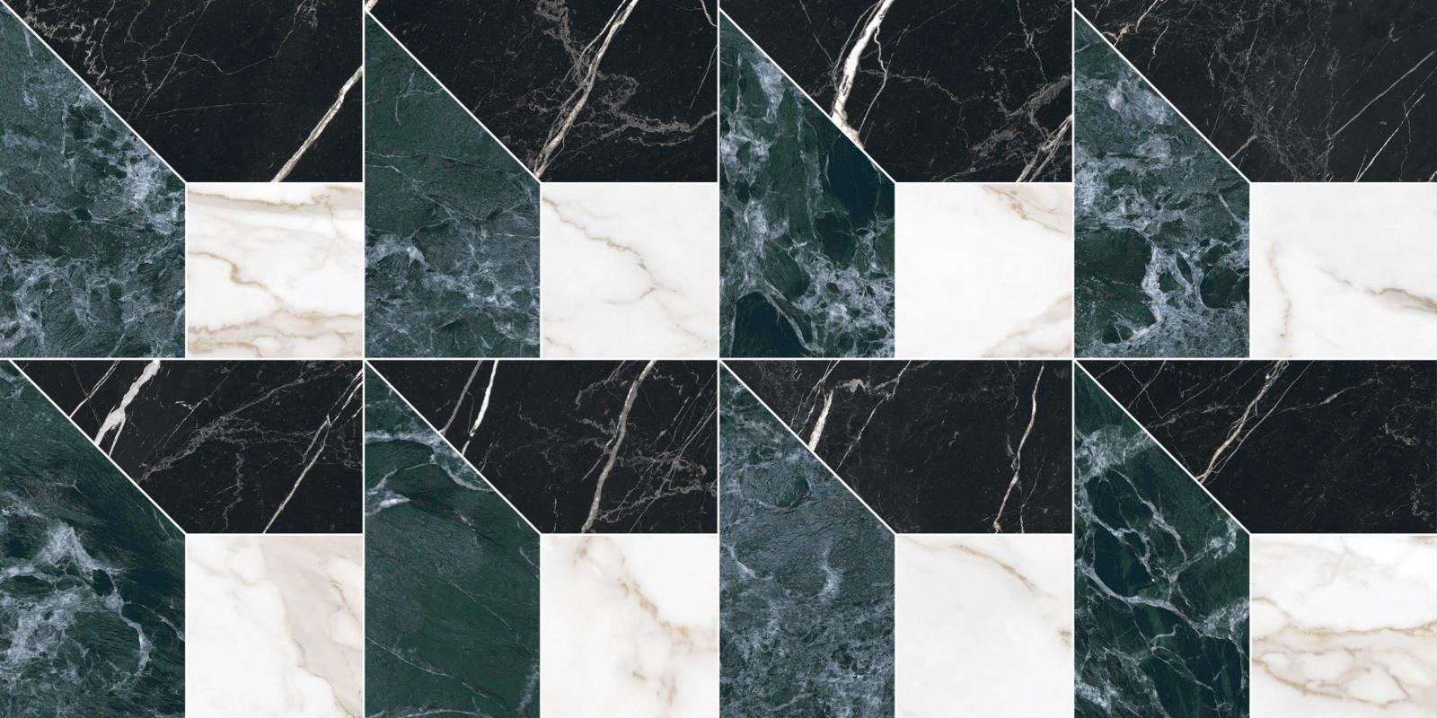 Obrazek dla: Gres MAJESTIC PIRAMIDE ORO/VERDE/NERO 60x120