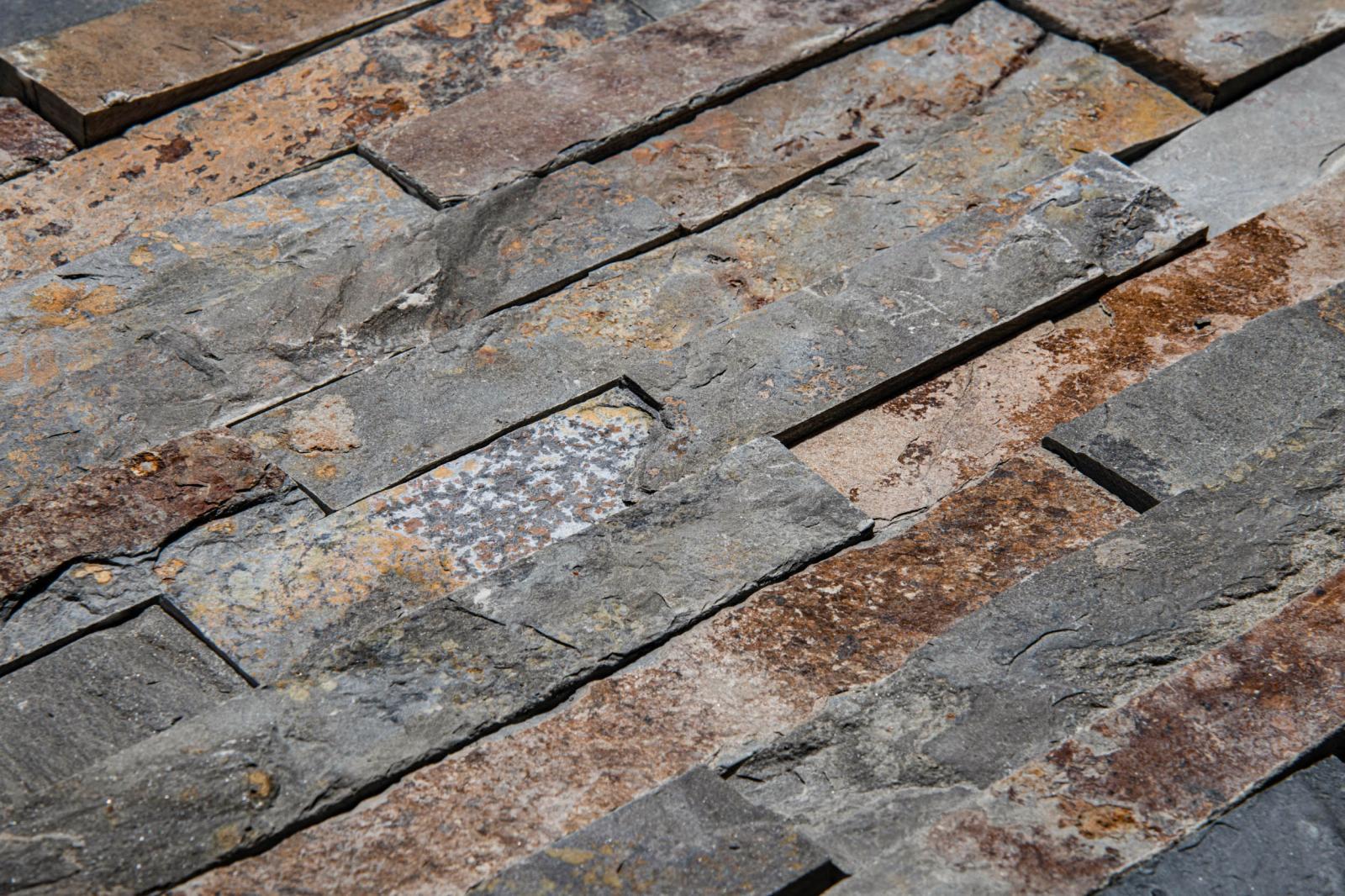 Kamień naturalny elewacyjny SLATE SZARO-ŻÓŁTY 10x35 (3)