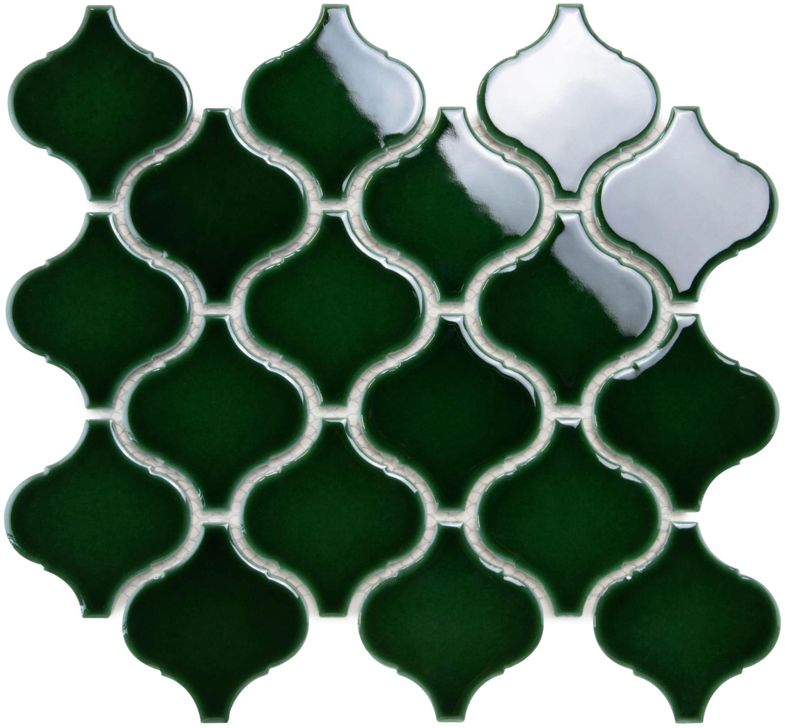 Mozaika ARESCO GREEN GLOSS 28x24,6 (1)