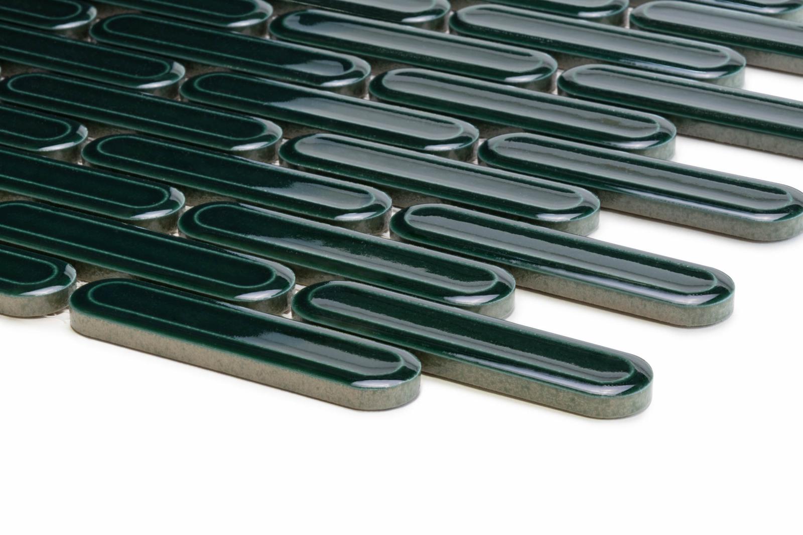 Mozaika BISCARE ROYAL GREEN GLOSS 30,6x30,2 (2)