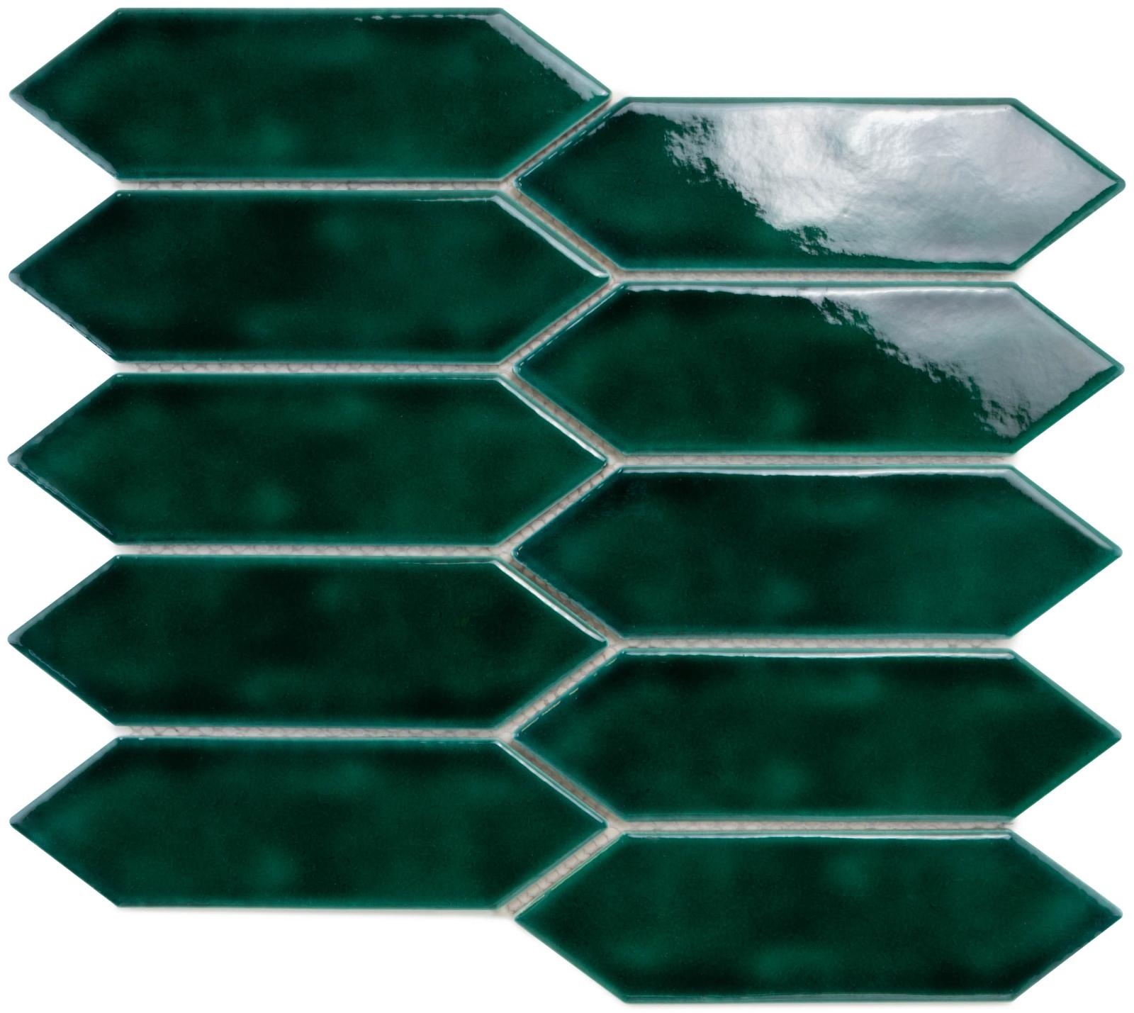 Mozaika DIAMIRA GREEN GLOSS 29,3x32,4 (1)