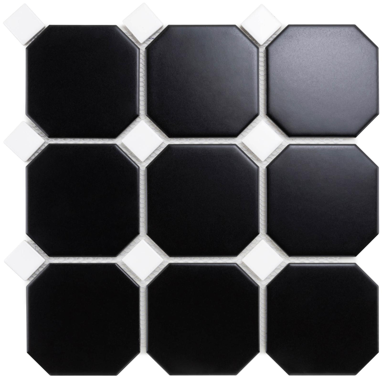 Obrazek dla: Mozaika OCTAGONO BLACK MAT 30x30