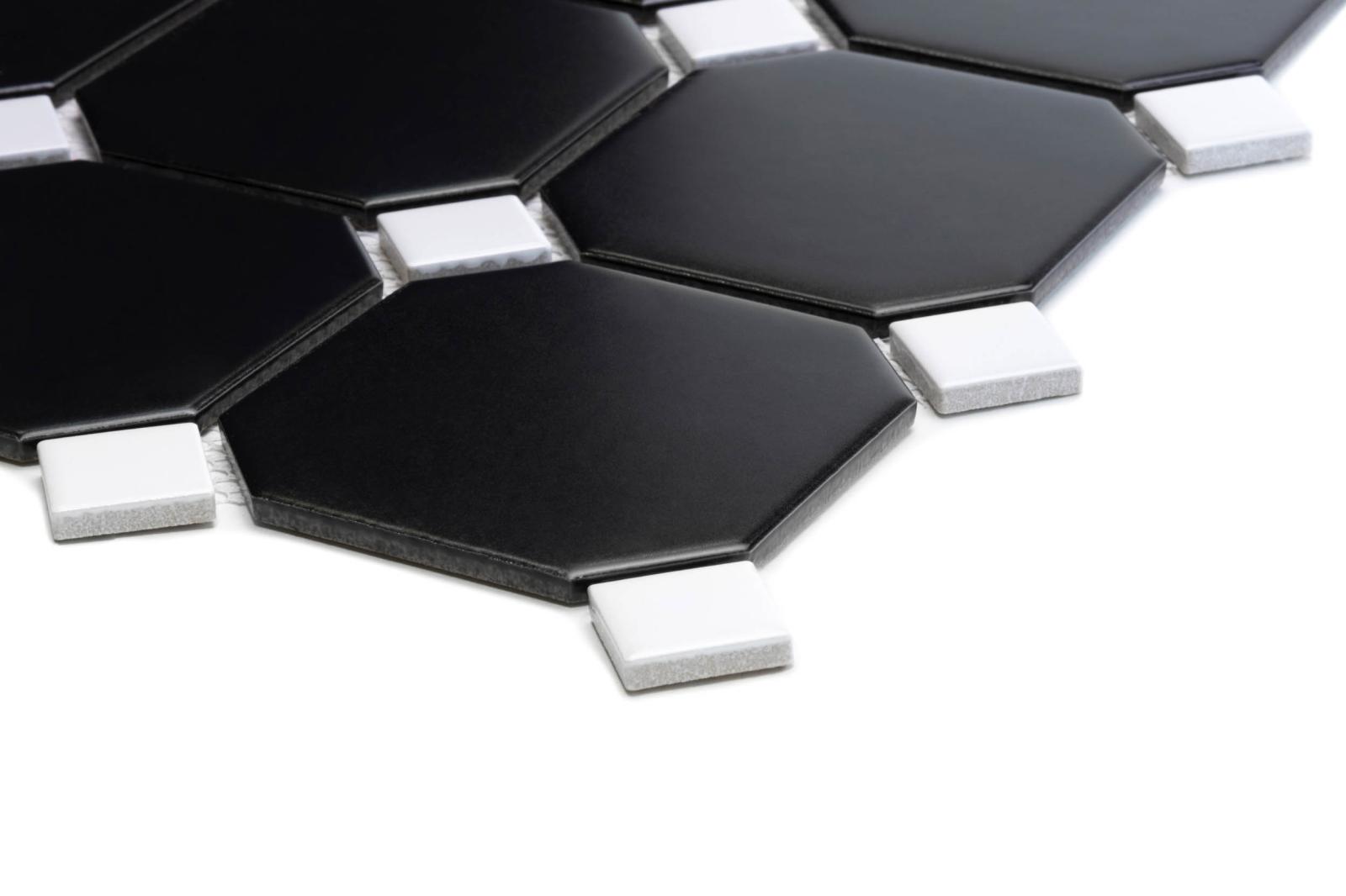Mozaika OCTAGONO BLACK MAT 30x30 (2)