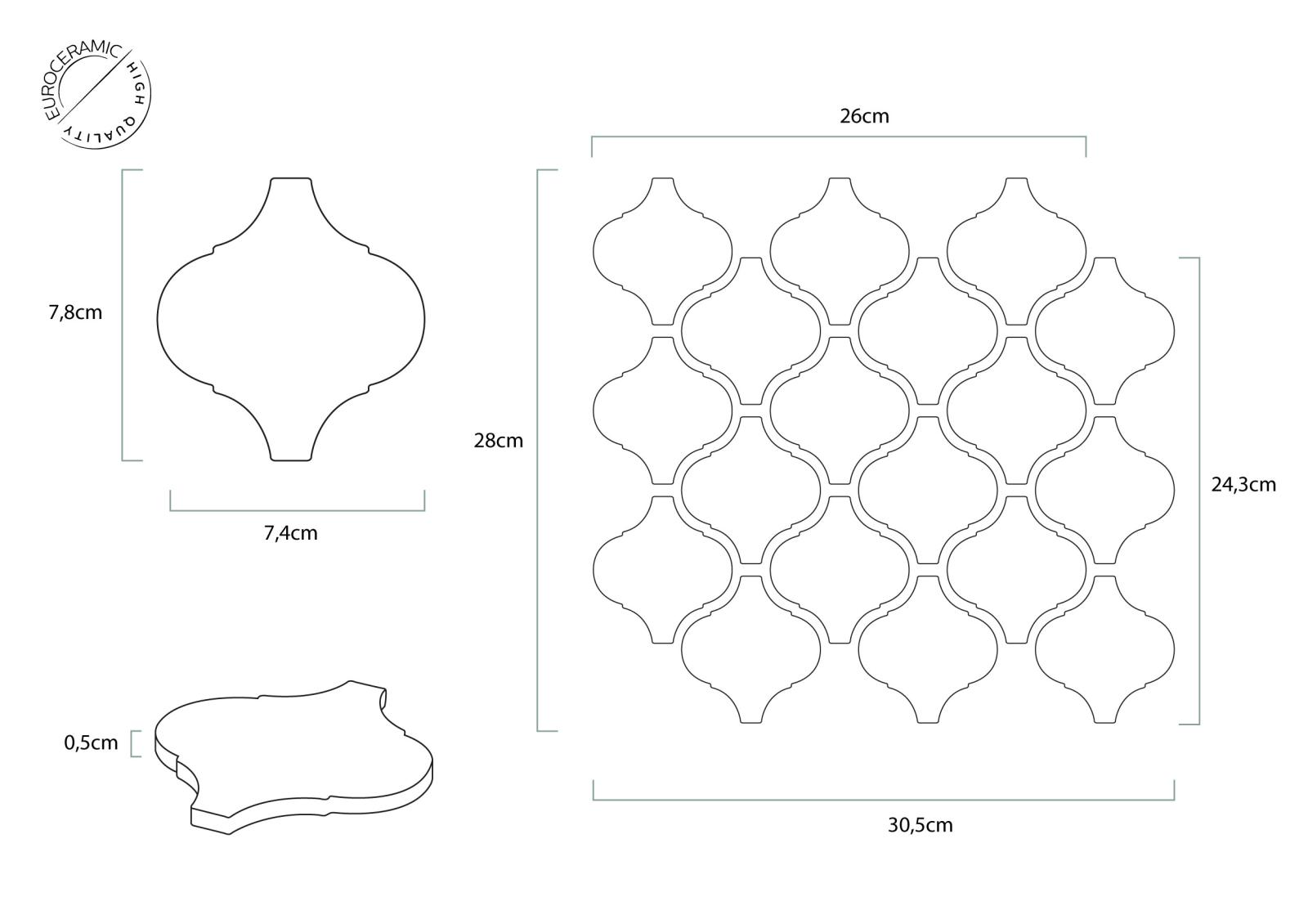 Mozaika ARESCO WHITE MAT (4)