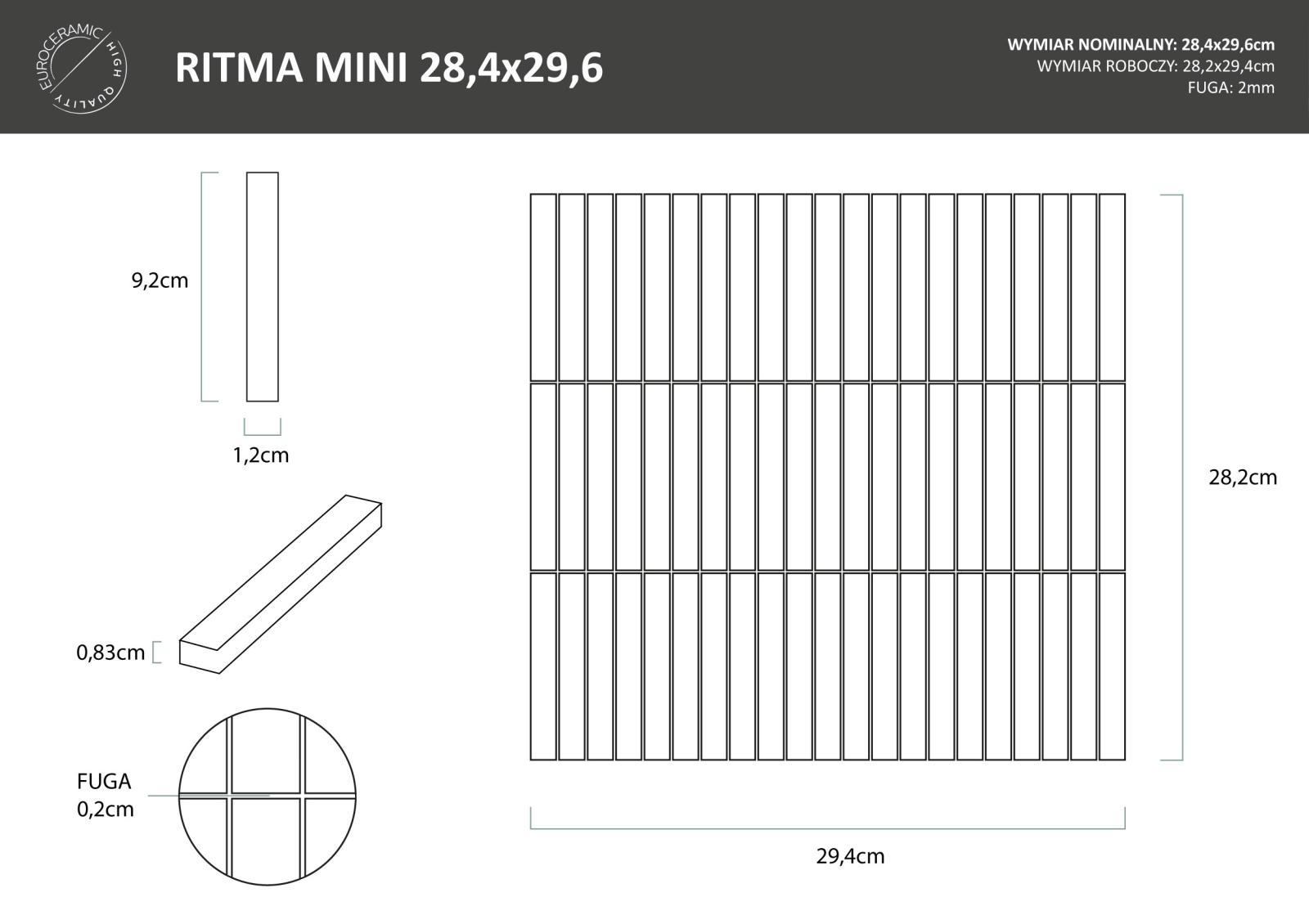 Mozaika RITMA MINI HONEY GLOSS 28,4X29,6 (4)