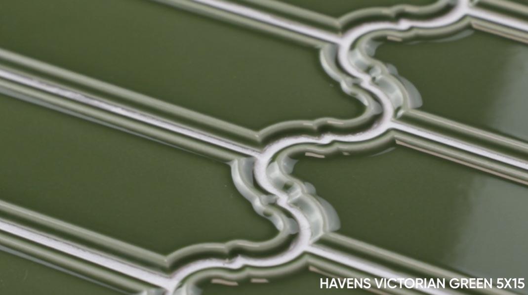 Płytka ścienna HAMPTONS HAVENS VICTORIAN GREEN 5X15 (4)
