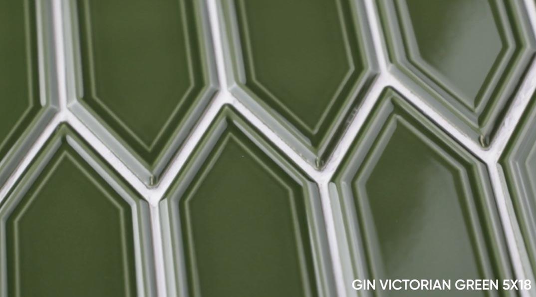 Płytka ścienna HAMPTONS GIN VICTORIAN GREEN 5X18 (4)