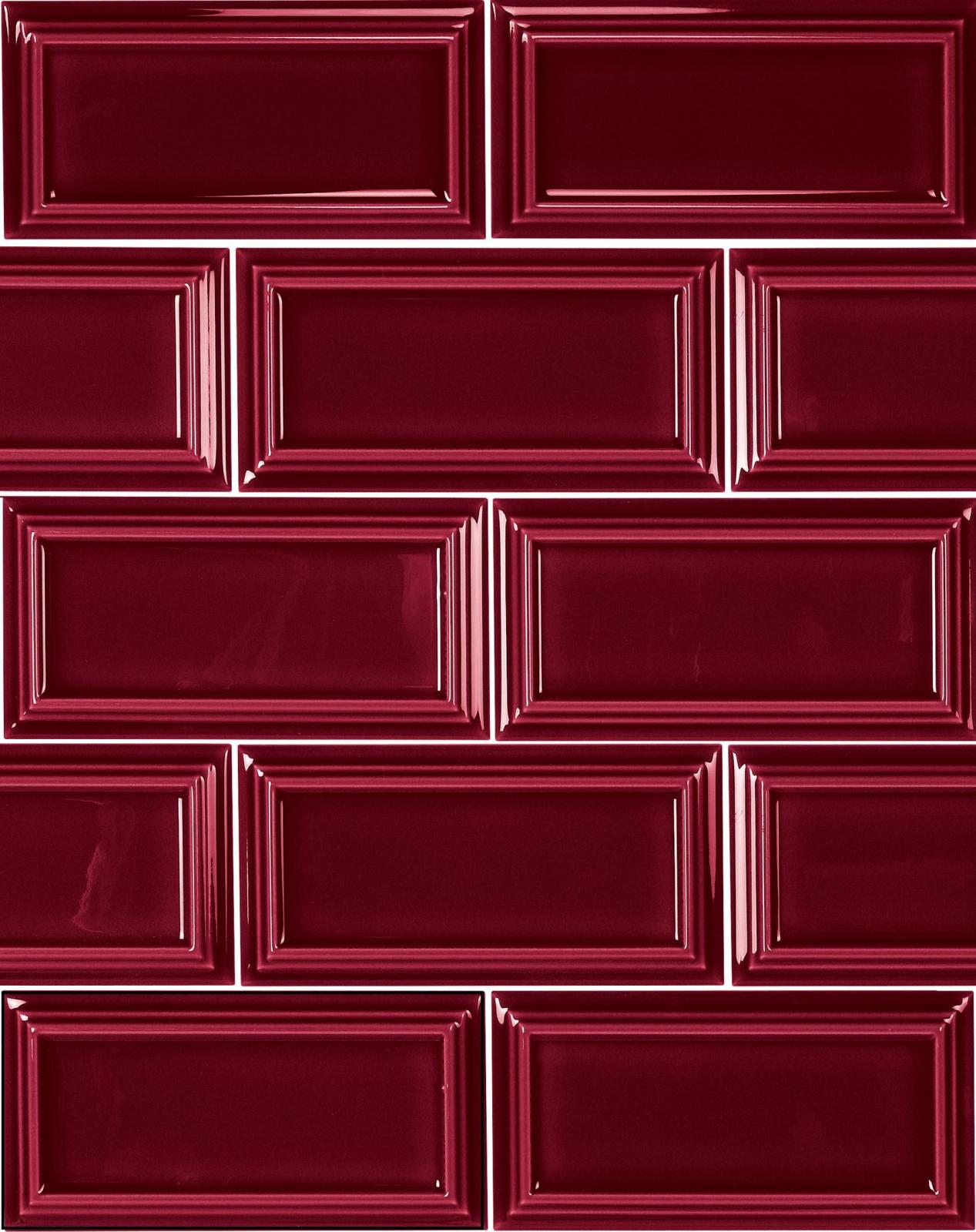 Płytka ścienna HAMPTONS TIANA CHERRY 6,5X13 (3)