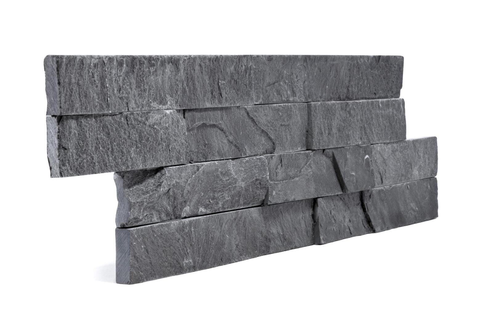 Kamień naturalny elewacyjny SLATE BLACK 10x35 czarny (2)