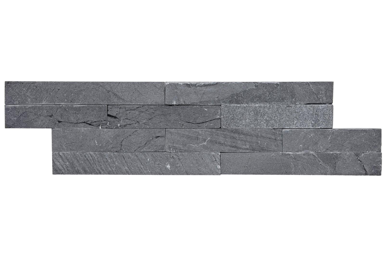 Kamień naturalny elewacyjny SLATE BLACK 10x35 czarny (4)